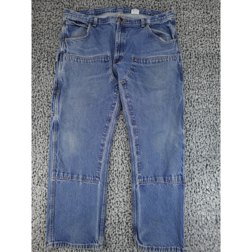 Key Industries Double Front Logger Jeans Mens 40x30 Blue Good Workwear Denim